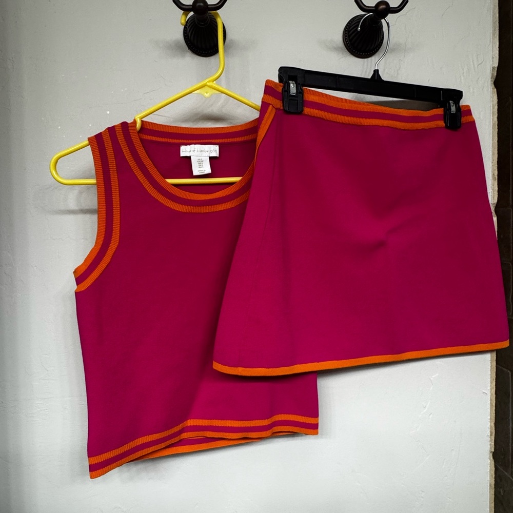 House of Harlow 1960 Pink and Orange Skirt Set